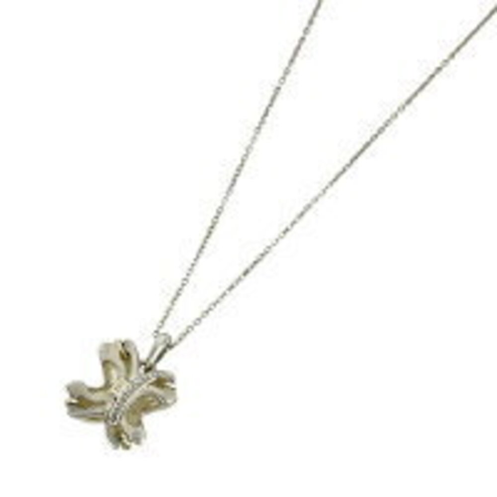 Tiffany Signature Crossbody Necklace Combination Silver Yellow Gold oz